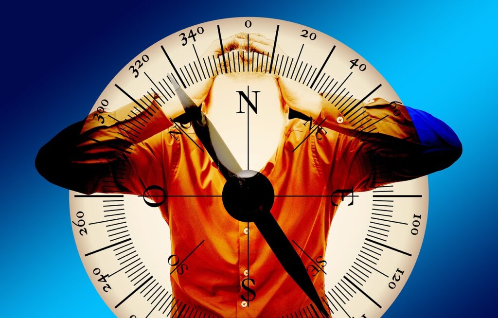 Gesicht, Kompass, Denkweisen [Image by Gerd Altmann from Pixabay]