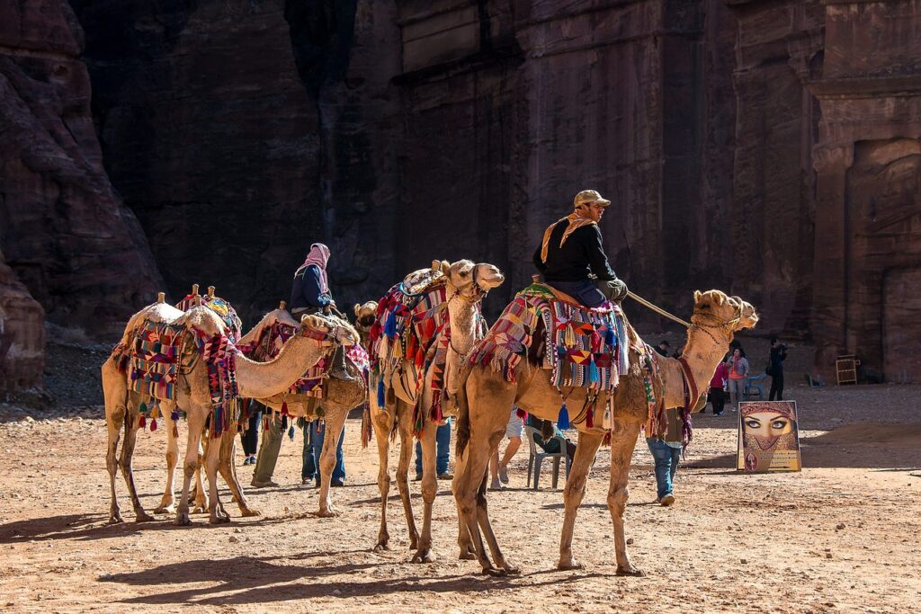 Wüste in Jordanien mit Kamelwanderung [Bild von Mikael Thunberg auf Pixabay]